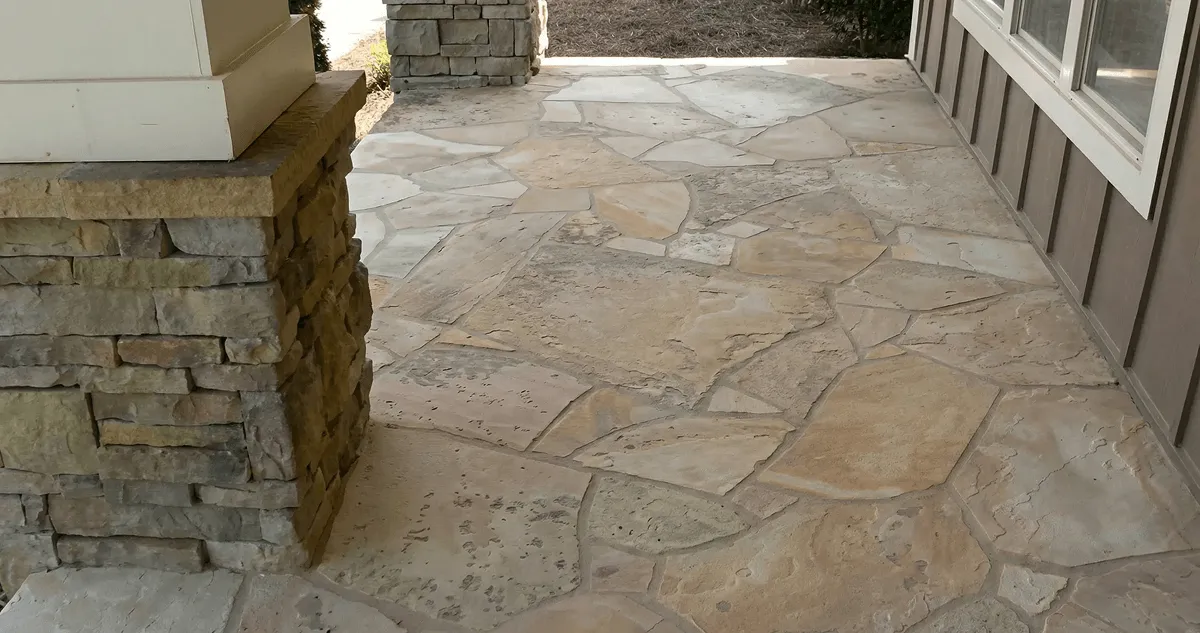 House entrance with professionally installed stone flooring in Mesa AZ